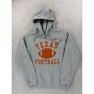 Texas Longhorns Football Screened Stadium Hoodie Sweatshirt (Women's Small) Gray